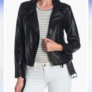 🕷️NWOT Elodie Black Vegan Leather Moto Jacket
